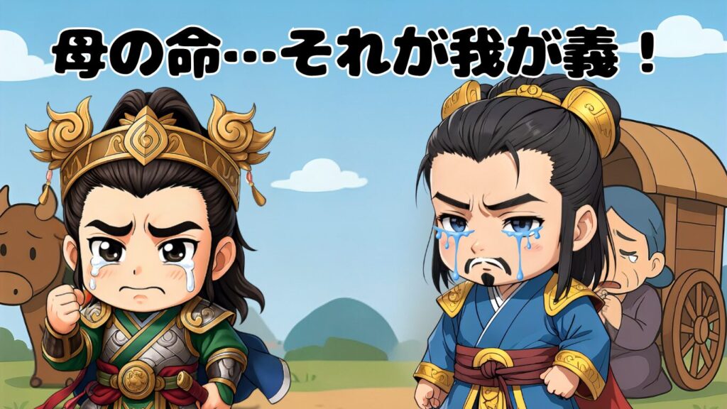 三国志のちびキャラで劉備と徐庶