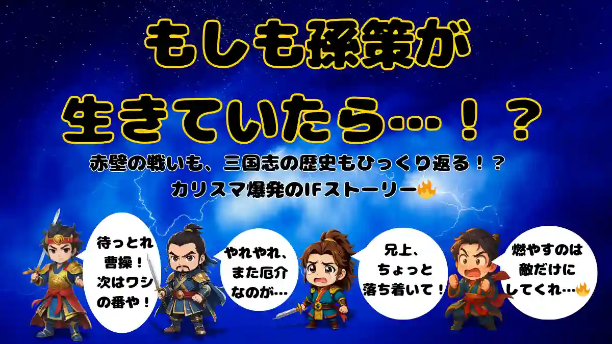 もしも孫策が生きていたら!? 三国志IFストーリー アイキャッチ画像
