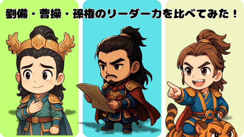 三国志のちびキャラで孫権、劉備曹操まとめ