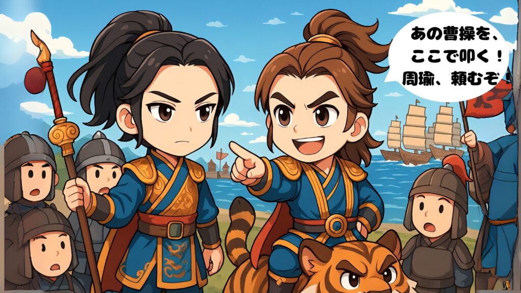 三国志のちびキャラで孫権と周瑜