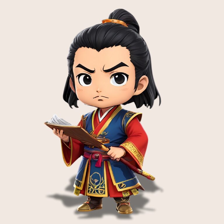 三国志のちびキャラで荀彧