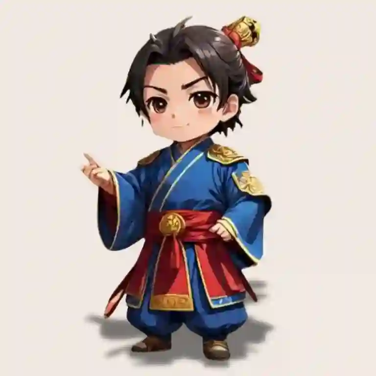 三国志の魯粛を描いたちびキャラのイラスト