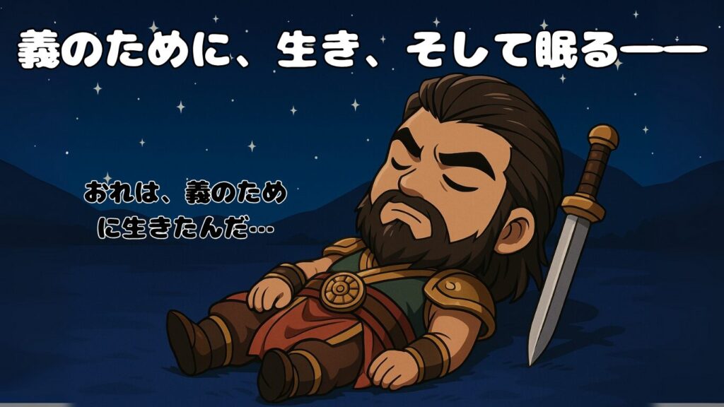 三国志のちびキャラで張飛の最期
