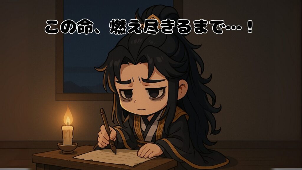 三国志のちびキャラで諸葛亮、死して後已