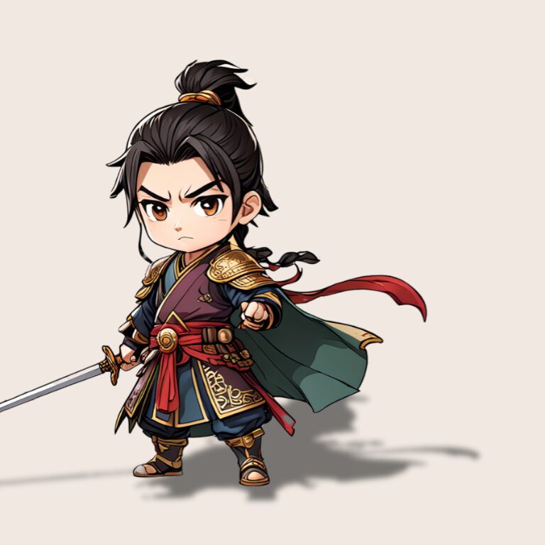 三国志のちびキャラで張遼