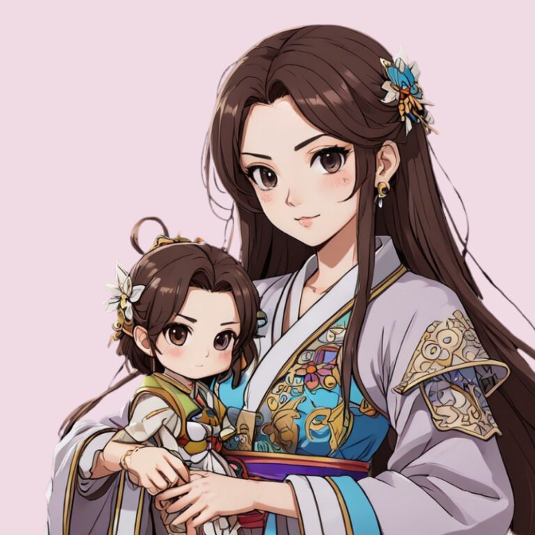 三国志のヒロイン、ちびキャラで甘夫人
