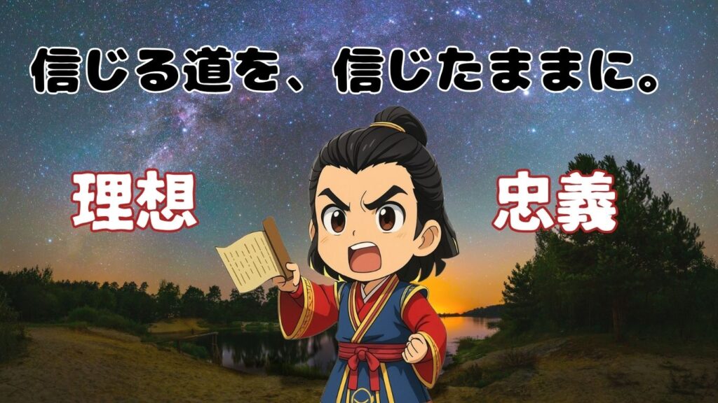 三国志のちびキャラ荀彧、理想と忠義
