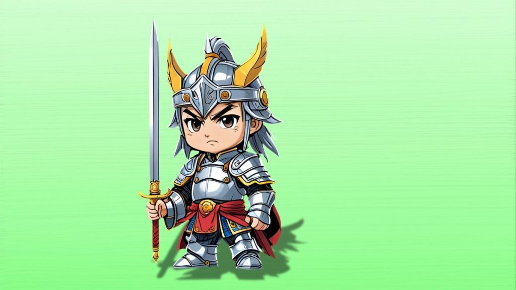 三国志最強武将ランキング6位馬超のちびキャライラスト