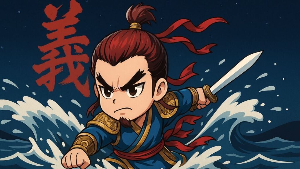 武将診断、三国志猛将タイプでちびキャラの甘寧のイラスト