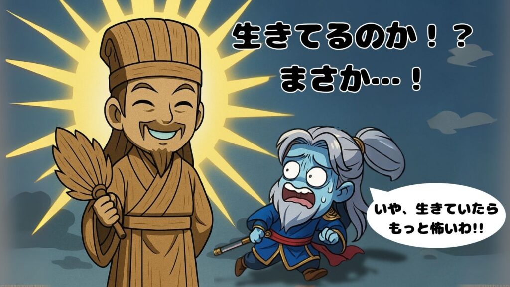 死せる孔明生ける仲達を走らすのちびキャラのイラスト