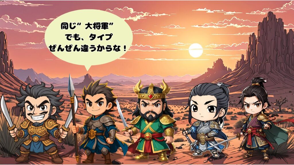 大将軍タイプ5人