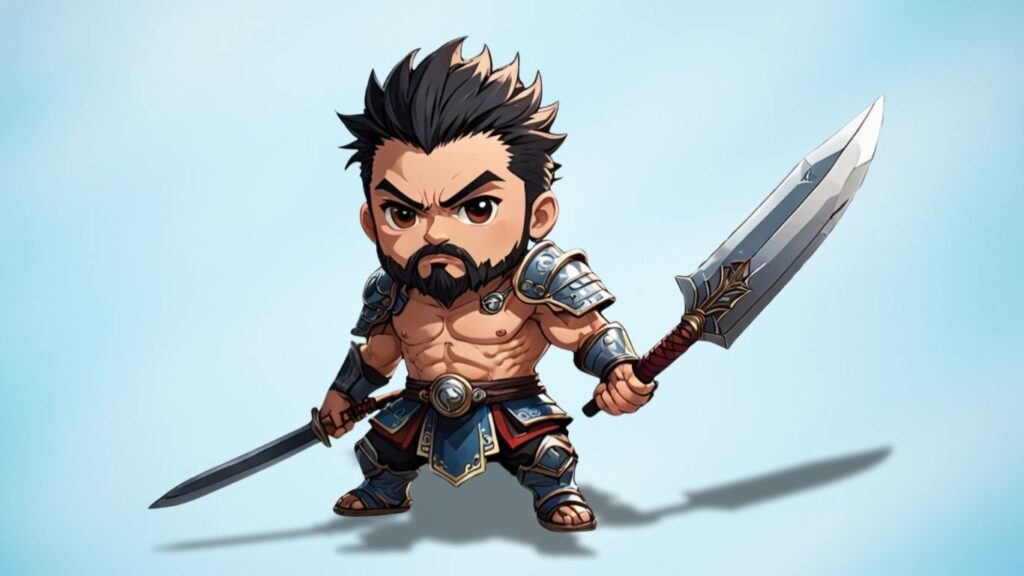  三国志最強武将ランキング8位許褚のちびキャライラスト