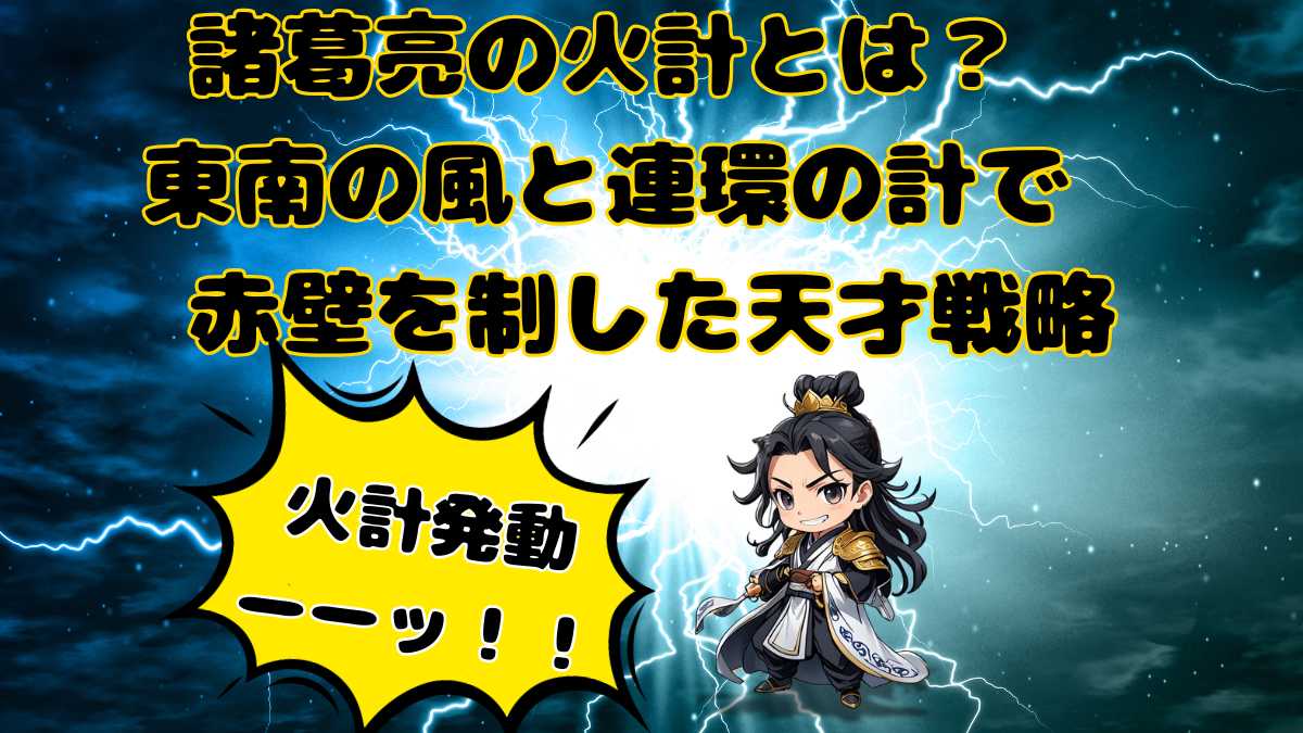 諸葛亮の火計とは?東南の風と連環の計で赤壁を制した天才戦略 アイキャッチ