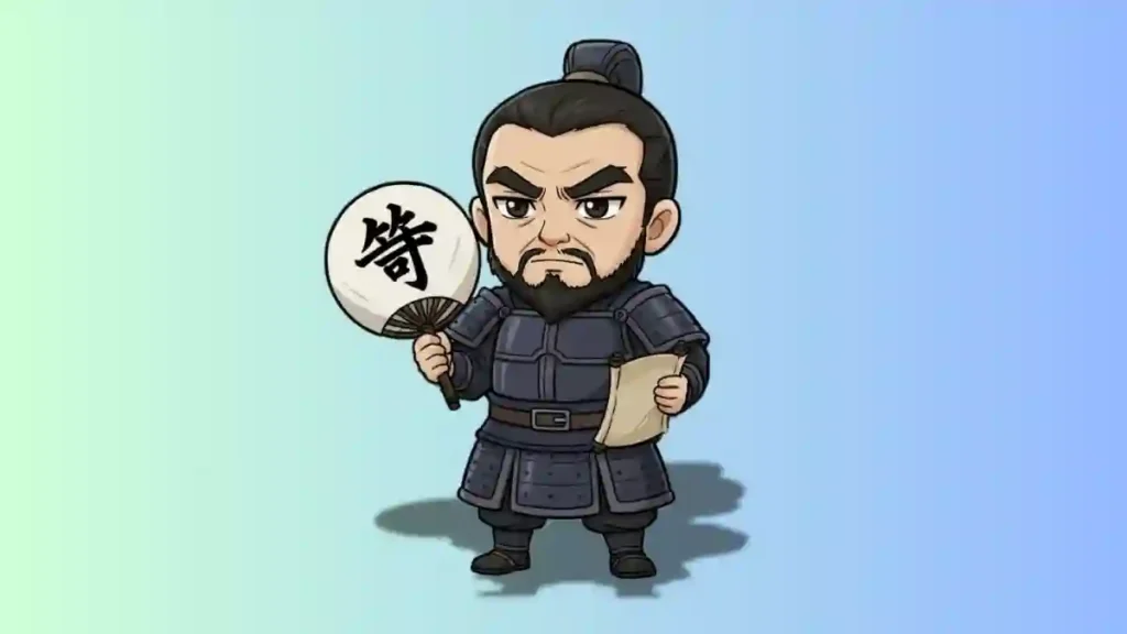 三国志の満寵をちびキャラ化したイラスト