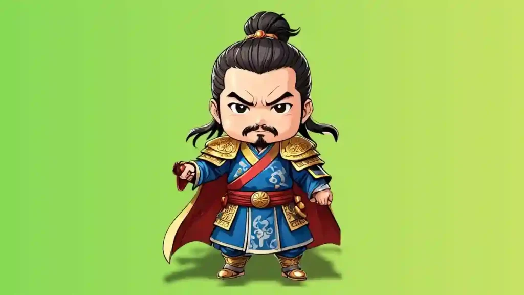 三国志のちびキャラで王平を描いたイラスト